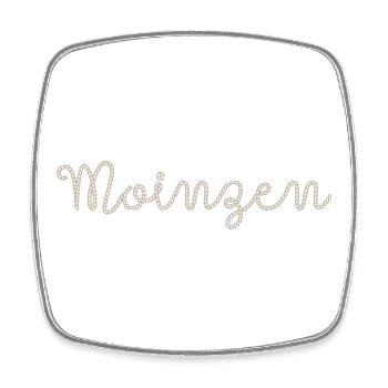 Moinzen - Square fridge magnet - white - Front