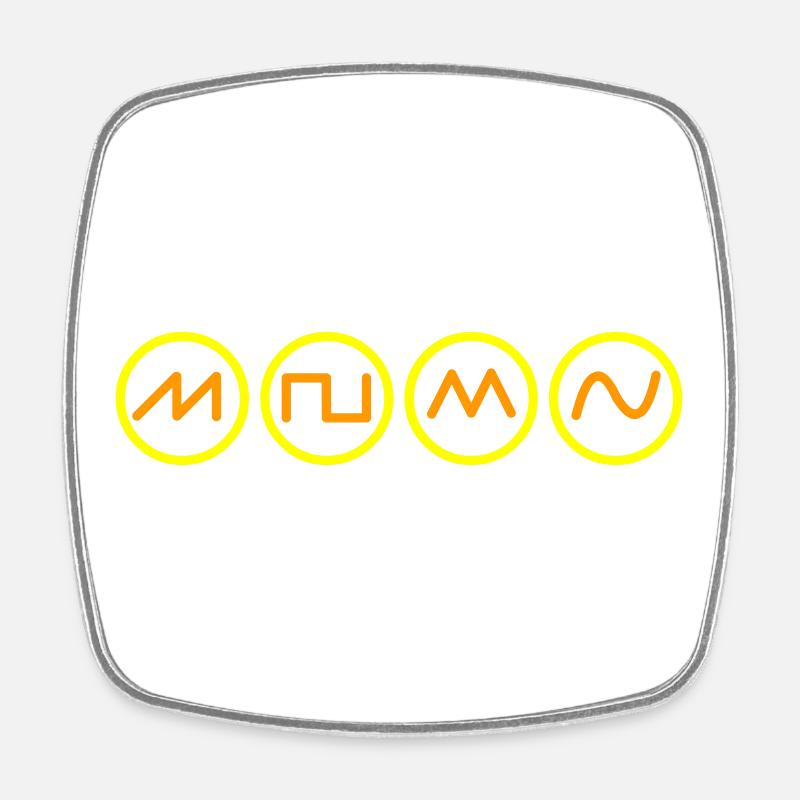 synth sound - Square fridge magnet - white