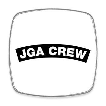 JGA Crew Element Top (JGA MC-Rocker-Kutten-Design) - Viereckiger Kühlschrankmagnet - Weiß - Vorne