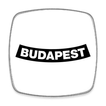 Budapest Chapter Element (Bachelor Party MC Rocker Design) - Square fridge magnet - white - Front