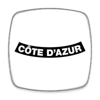 Côte D’Azur Chapter Element (JGA MC-Rocker-Design) - Viereckiger Kühlschrankmagnet - Weiß - Vorne