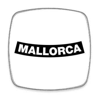 Mallorca Chapter Element 1C (JGA MC-Rocker-Style) - Viereckiger Kühlschrankmagnet - Weiß - Vorne