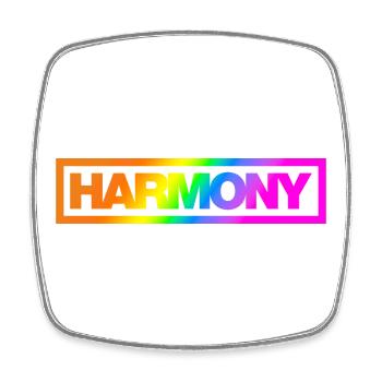 Typo HARMONY Kontur Rainbow - Viereckiger Kühlschrankmagnet - Weiß - Vorne