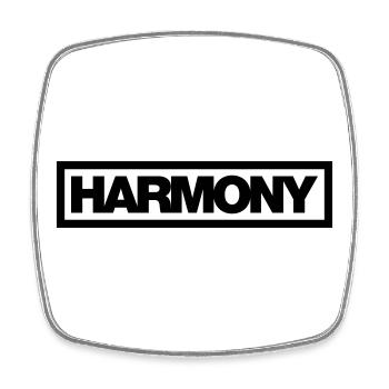 Typo HARMONY Contour 1C - Magnet carré - blanc - Devant