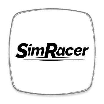 Sim Racer gamer gaming Simulation Logo Symbol - Viereckiger Kühlschrankmagnet - Weiß - Vorne