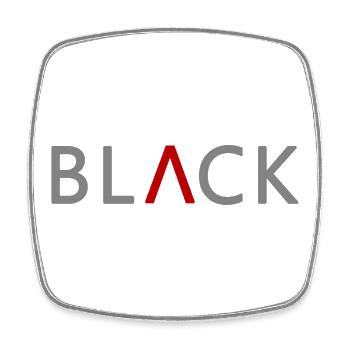 BLACK mit Stil - Viereckiger Kühlschrankmagnet - Weiß - Vorne