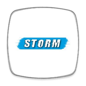 Storm claim - timeless Design - Square fridge magnet - white - Front