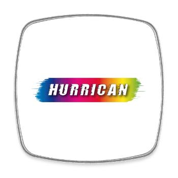 Hurrican Lettering Spectrum - Square fridge magnet - white - Front