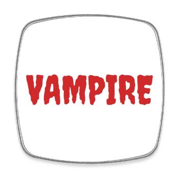 Vampire Silhouette Art T-Shirt Design - Square fridge magnet - white - Front