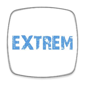 EXTREM - Viereckiger Kühlschrankmagnet - Weiß - Vorne