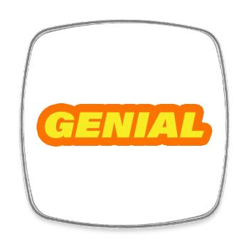 INGENIOUS - Square fridge magnet - white - Front