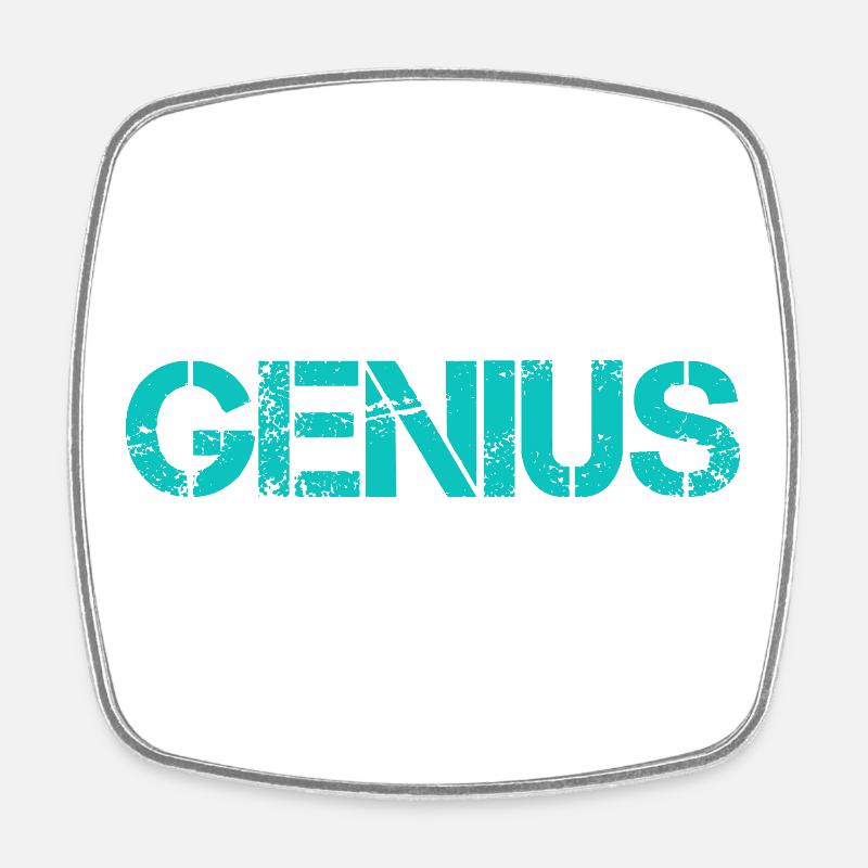 GENIUS - Viereckiger Kühlschrankmagnet - Weiß