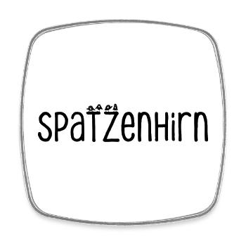 Sparrow Brain - Square fridge magnet - white - Front