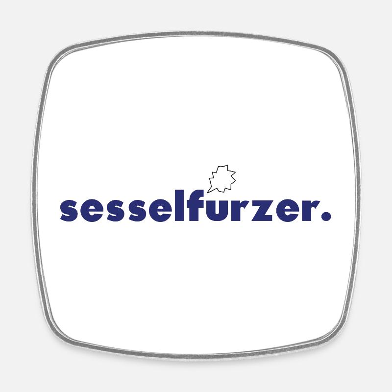 pencil pusher. - Square fridge magnet - white