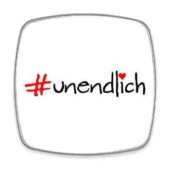 unendlich - Viereckiger Kühlschrankmagnet - Weiß - Vorne