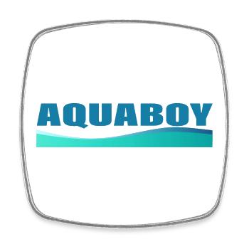 AQUABOY - Magnet carré - blanc - Devant