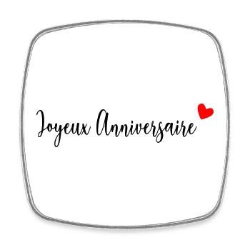 1. 1 Jahr. 1. JUBILÄUM. 1-JÄHRIGES JUBILÄUM - Viereckiger Kühlschrankmagnet - Weiß - Vorne