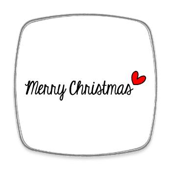 CHRISTMAS. MERRY CHRISTMAS. MERRY CHRISTMAS. SANTA CLAUS - Square fridge magnet - white - Front