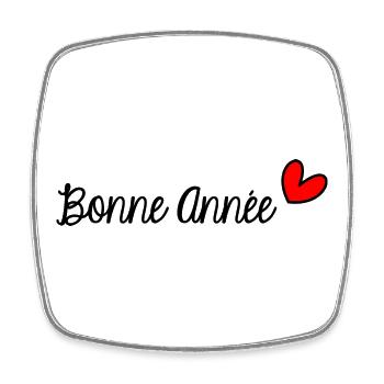 HAPPY NEW YEAR. NEW YEAR'S EVE. NEW YEAR - Square fridge magnet - white - Front