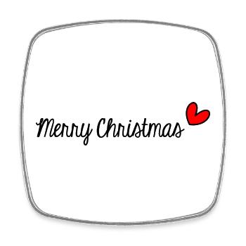 CHRISTMAS. MERRY CHRISTMAS. MERRY CHRISTMAS. FIR. NATURE. - Square fridge magnet - white - Front
