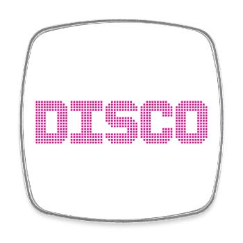 DISCO - Square fridge magnet - white - Front