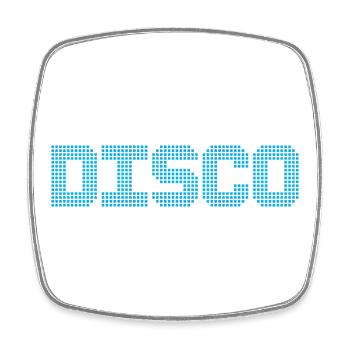 DISCO - Square fridge magnet - white - Front