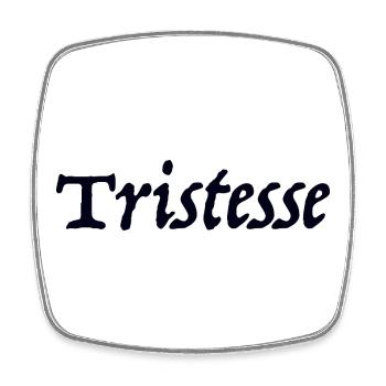 Tristesse - Viereckiger Kühlschrankmagnet - Weiß - Vorne