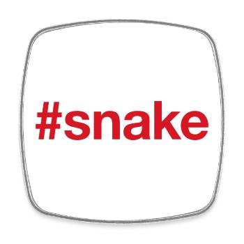 SNAKE Chinese New Year Zodiac - Viereckiger Kühlschrankmagnet - Weiß - Vorne