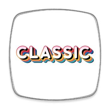 Retro Classic - Square fridge magnet - white - Front