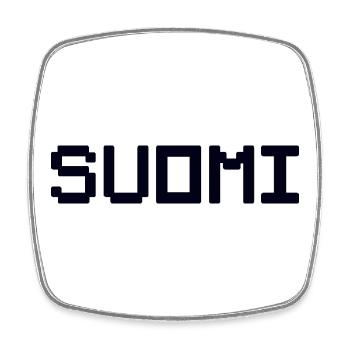 SUOMI Finlande - Magnet carré - blanc - Devant