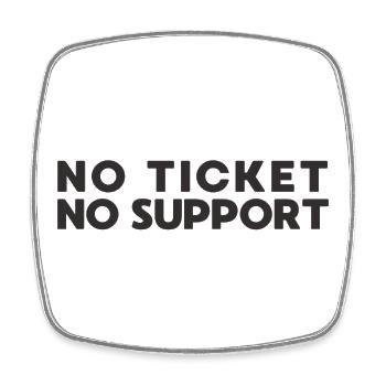 Kein Ticket Kein Support IT-Administrator - Viereckiger Kühlschrankmagnet - Weiß - Vorne