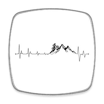 Lebendige Natur Berg Illustration - Viereckiger Kühlschrankmagnet - Weiß - Vorne