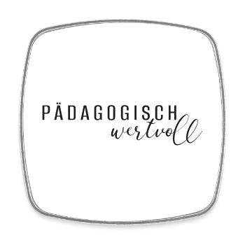 Pedagogically valuable - Square fridge magnet - white - Front