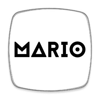 First name Mario - Square fridge magnet - white - Front