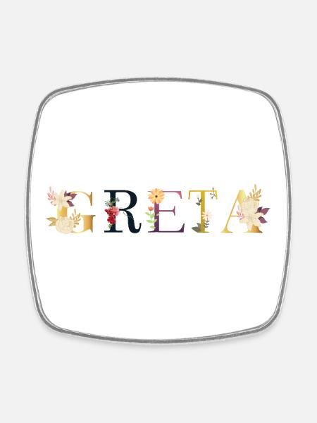 Greta - Viereckiger Kühlschrankmagnet - Weiß