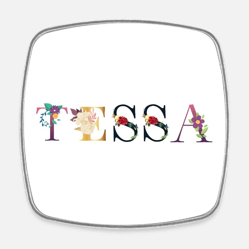 Tessa - Magnet carré - blanc