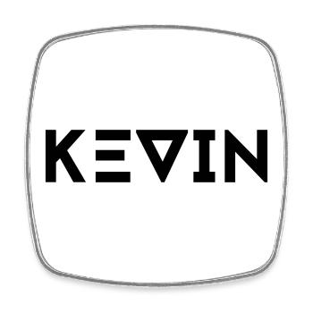 First name Kevin - Square fridge magnet - white - Front