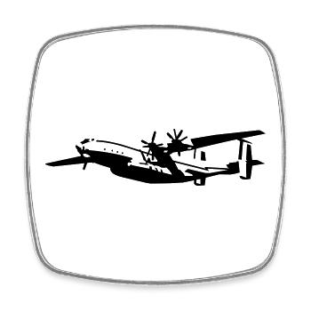 Antonov 22 - Viereckiger Kühlschrankmagnet - Weiß - Vorne