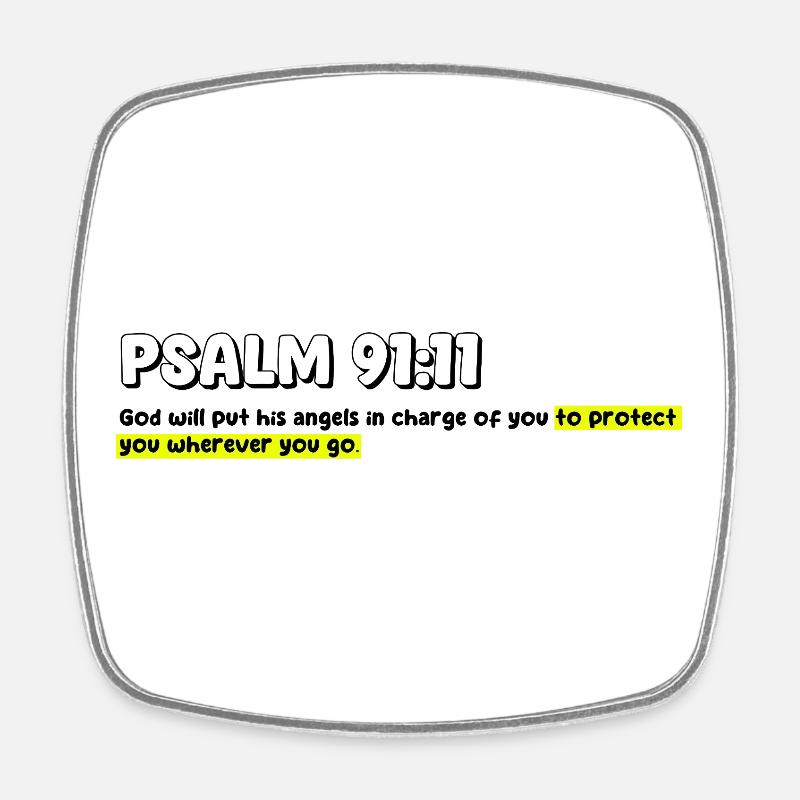 Biblical Quote - Square fridge magnet - white