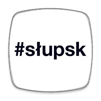 Slupsk Polska Polen - Viereckiger Kühlschrankmagnet - Weiß - Vorne