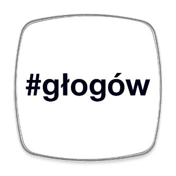 Glogow Polska Polen - Viereckiger Kühlschrankmagnet - Weiß - Vorne