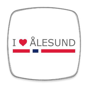I love Alesund - Norway - Norge - Norwegen - Viereckiger Kühlschrankmagnet - Weiß - Vorne