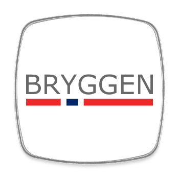Bryggen - Bergen - Norway - Norge - Norwegen - Viereckiger Kühlschrankmagnet - Weiß - Vorne