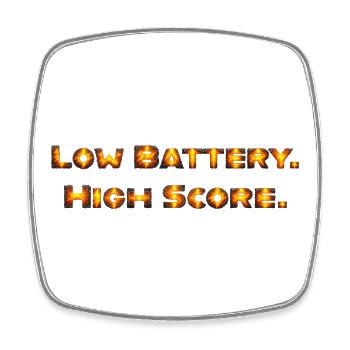 Fiery Battle Faces - Square fridge magnet - white - Front
