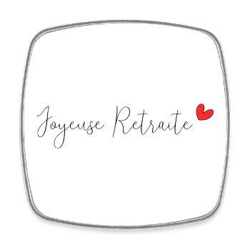 RETIREMENT. RETIREMENT. RETIRED. RETIREMENT - Square fridge magnet - white - Front