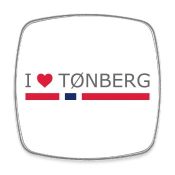 J’aime Tonsberg - Norvège - Norvège - Norvège - Magnet carré - blanc - Devant