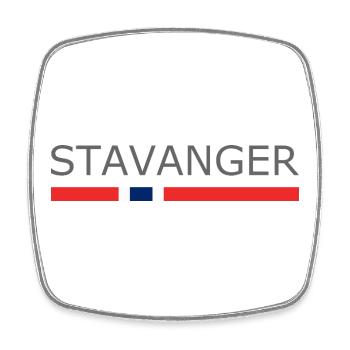 Norway Flag - Porsgrunn - Norge - Norwegen - Square fridge magnet - white - Front