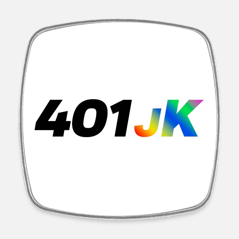 401JK Dégradé arc-en-ciel - Magnet carré - blanc