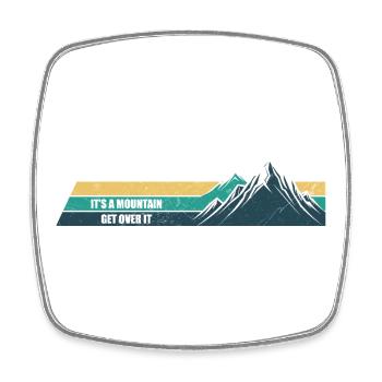 Mountain Summit Get Over It - Square fridge magnet - white - Front