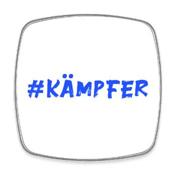 Fighter - Square fridge magnet - white - Front